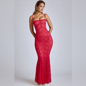 OH POLLY | Marietta Sheer Lace Gown